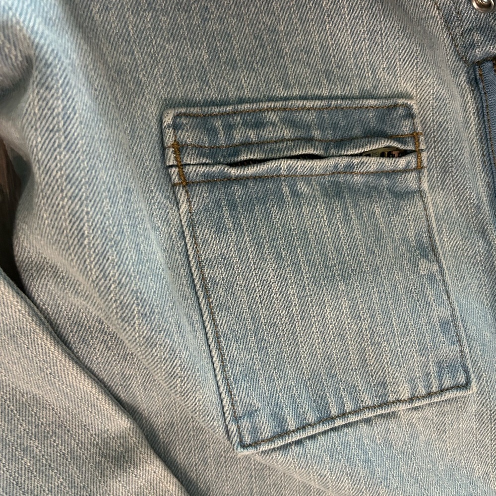 NWT FREE PEOPLE X LEE COLLAB UNIONALL DENIM JUMPSUIT MEDIUM - Picture 3 of 3